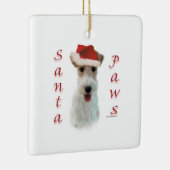 Ornement En Céramique Wire Fox Terrier Père Noël Paws (Droite)