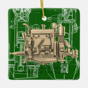 Ornement En Céramique Wisconsin Moteur Milwaukee Wisconsin Moteur à gaz