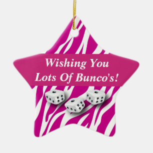 Ornement En Céramique Wishing You Lot of Bunco's Gift Ornament
