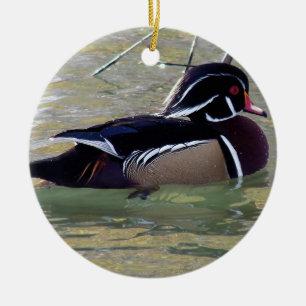 Ornement En Céramique Wood Duck Drake