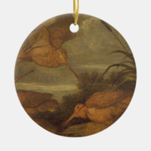 Ornement En Céramique Woodcock au crépuscule, c.1676 (huile sur la