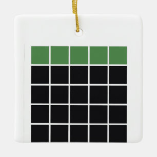 Ornement En Céramique Wordle champ grid