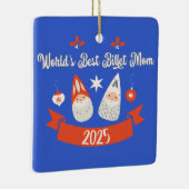 Ornement En Céramique World's Best Billet Mom Custom Christmas (Droite)