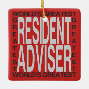Ornement En Céramique Worlds Greatest Resident Adviser