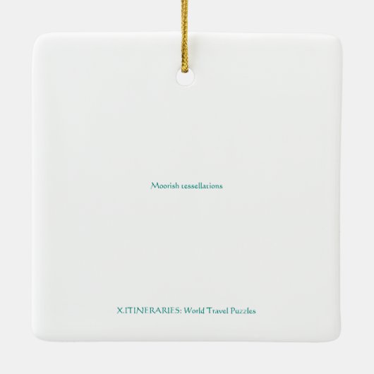 Ornement En Céramique X.ITINERAIRES : Tessellations maures (Dos)