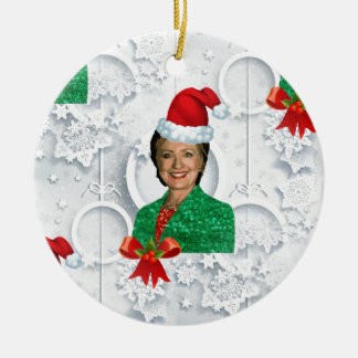 Ornement En Céramique xmas Hillary clinton