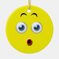 Yellow Wow surpris Emoji Nom personnalisé
