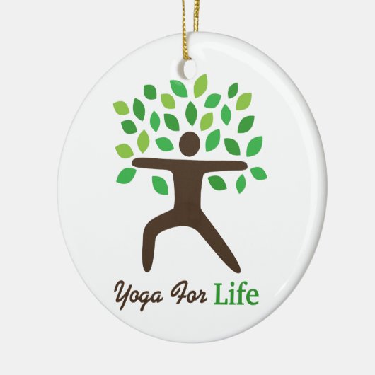 Ornement En Céramique Yoga pendant la vie, pose de guerrier, arbre (Gauche)