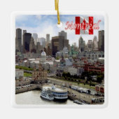 Ornement En Céramique zCA024 MONTRÉAL Panorama, Canada, (Devant)