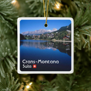 Ornement En Céramique zCH023 CRANS MONTANA Suisse,