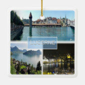 Ornement En Céramique zCH043 LUCERNE Suisse, (Dos)