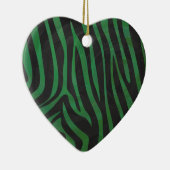 Ornement En Céramique Zebra Black et Green Print (Droite)