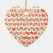 Ornement En Céramique Zebra Orange and White Print (Dos)