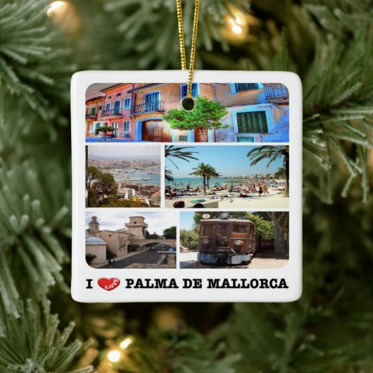 Ornement En Céramique zES020 PALMA DE MALLORCA, Espagne, (Arbre)