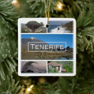Ornement En Céramique zES045 TENERIFE, Îles Canaries, Espagne,