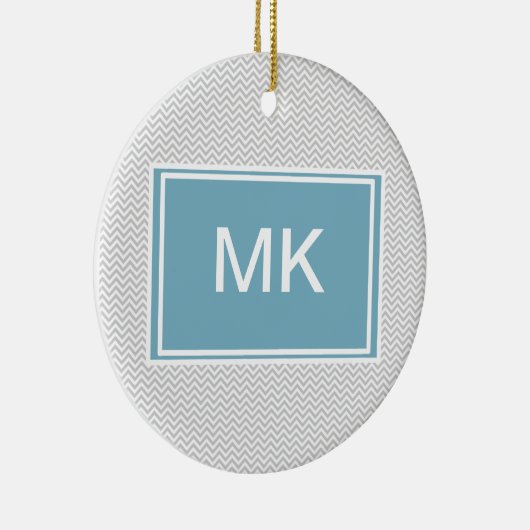 Ornement En Céramique ZigZag gris simple (Droite)