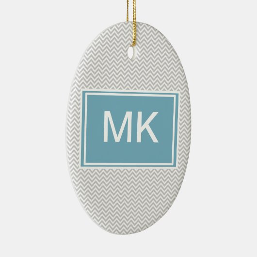 Ornement En Céramique ZigZag gris simple (Droite)