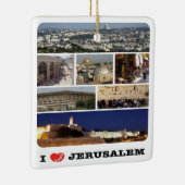 Ornement En Céramique zIL003 j'aime JERUSALEM Israël Moyen-Orient, (Droite)