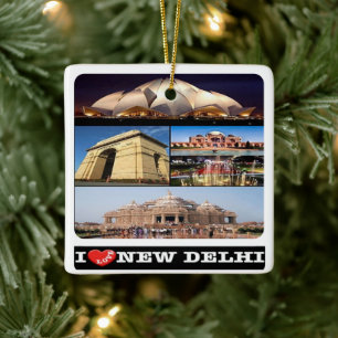 Ornement En Céramique zIN005 j'aime NEW DELHI, Inde, Asie,