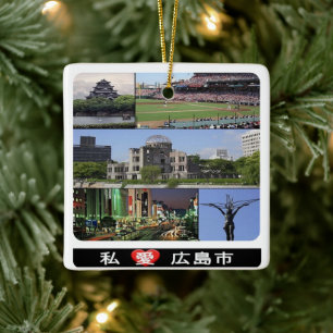 Ornement En Céramique zJP013 i love HIROSHIMA, Japon; Asie,