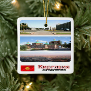 Ornement En Céramique zKG003 KYRGYZSTAN mosaïque, Asie,