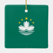 Ornement En Céramique zMO001 Macaense FLAG Macau ou Macao, (Dos)