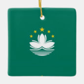 Ornement En Céramique zMO001 Macaense FLAG Macau ou Macao, (Devant)