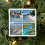Ornement En Céramique zMX003 CANCUN, Mosaic, Mexique, Amérique,<br><div class="desc">Vous y trouverez le souvenir de vos vacances. Cette catégorie contient l'Ornement en céramique de nombreux endroits au Mexique. (zMX003 CANCUN, Mosaïque, Mexique, Amérique, Ornement céramique). Amaze amis et parents avec les souvenirs uniques de votre voyage. Essaie-nous ! #LeoPepeDesign - plage isla mujeres, annulation strand luftbild, cancun - xel-ha park,...</div>