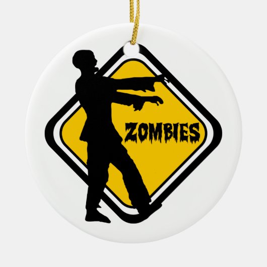 Ornement En Céramique Zombis de précaution (Devant)