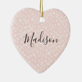 Ornement En Céramique Zones blanches blanches roses (Droite)