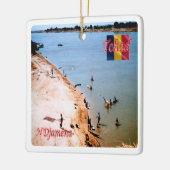 Ornement En Céramique zTD005 N'DJAMENA, plage côtière de Chari, (Gauche)