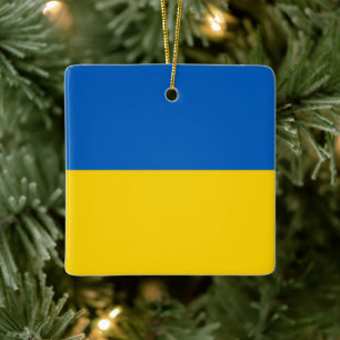 Ornement En Céramique zUA001 UKRAINE FLAG ukrainien,