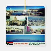 Ornement En Céramique zZA007 CAPE TOWN, MOSAIC, Afrique du Sud, (Dos)