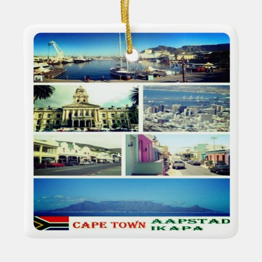 Ornement En Céramique zZA007 CAPE TOWN, MOSAIC, Afrique du Sud, (Devant)