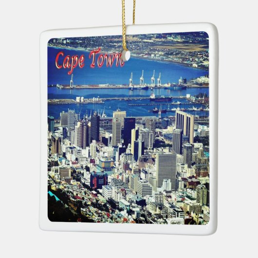 Ornement En Céramique zZA008 CAPE TOWN, Vue aérienne, Afrique du Sud, (Gauche)
