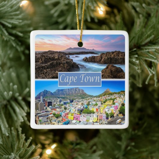 Ornement En Céramique zZA033 CAPE TOWN, Afrique du Sud, (Arbre)