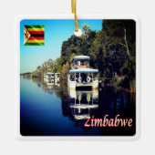 Ornement En Céramique zZW012 VICTORIA FALLS, Zimbabwe, Afrique, (Devant)