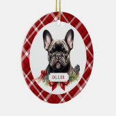 Ornement en Cercle en Céramique Bulldog (Droite)