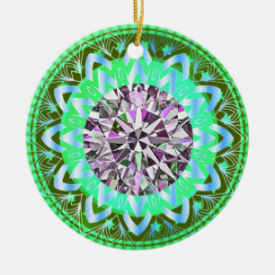 Ornement en Cercle en Céramique Vibrant