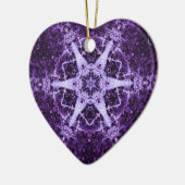Ornement en cristal pourpre de mémoire de coeur de (Gauche)