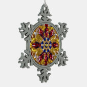 Ornement en étain flocon de neige aux couleurs de (Gauche)