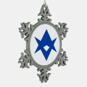 Ornement en étain flocon de neige avec drapeau de (Gauche)