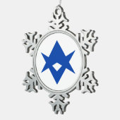 Ornement en étain flocon de neige avec drapeau de (Vue impression)