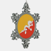 Ornement en flocon de neige avec le drapeau du Bho (Gauche)