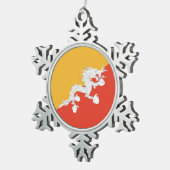 Ornement en flocon de neige avec le drapeau du Bho (Vue impression)