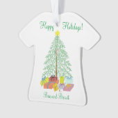 Ornement en forme de chemise de Noël (devant)