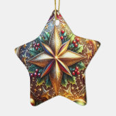 Ornement en forme d'étoile en céramique (Gauche)