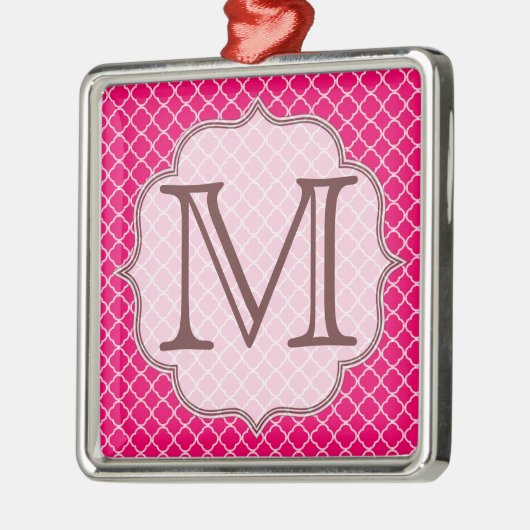 Ornement en latti de quarterfoil rose chaud (Gauche)