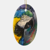 Ornement en macaw bleu et jaune (Droite)