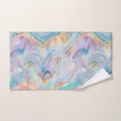 Ornement en marbre d'agate dorée pastel coloré (Serviette à main)